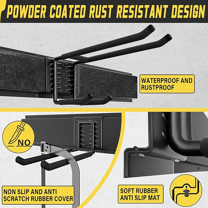 Garage Wall Organizer,15Pack Carries 675 lbs,Garden Tool Organizer 48in With Large Storage Space,Easy Assembly, Sturdy Design,for Efficient Tool Storage Garage Organization-VerdiqueGarden