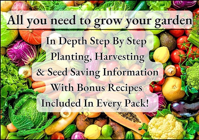 100 Seed Packets, 50 Varieties: Ultimate Seed Vault for Home Food Security & Abundant Gardens by B&KM Farms-VerdiqueGarden