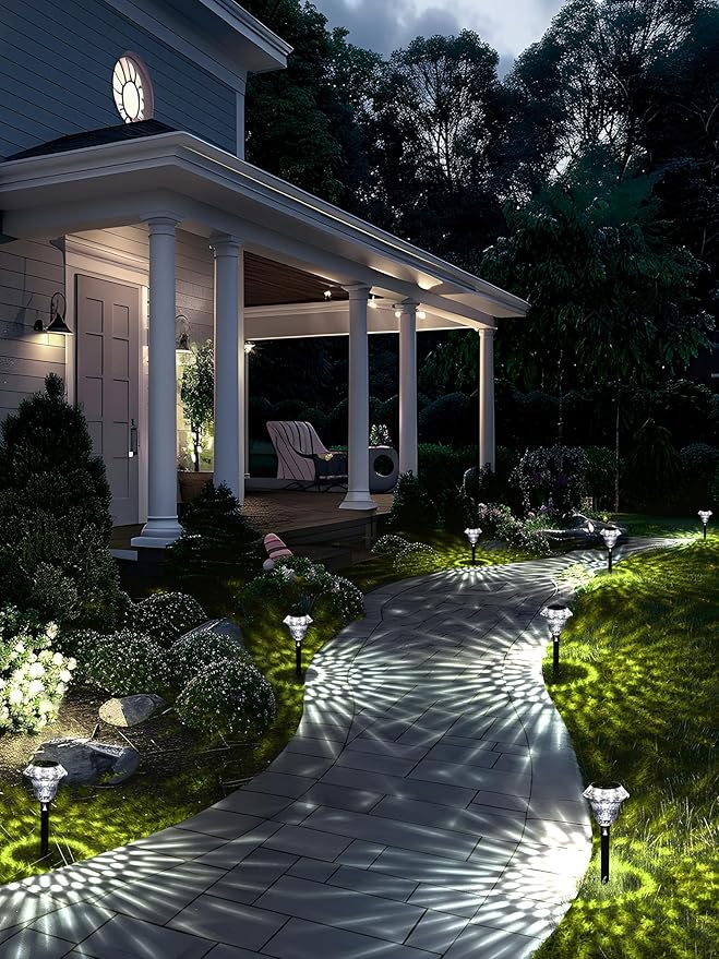 SOLPEX Solar Pathway Lights Garden Decor for Yard, Garden Lights Solar Powered Waterproof Landscape Lighting, Solar Outdoor Lights Porch Decor for Path Walkway Driveway (6 Pack Cold White)-VerdiqueGarden