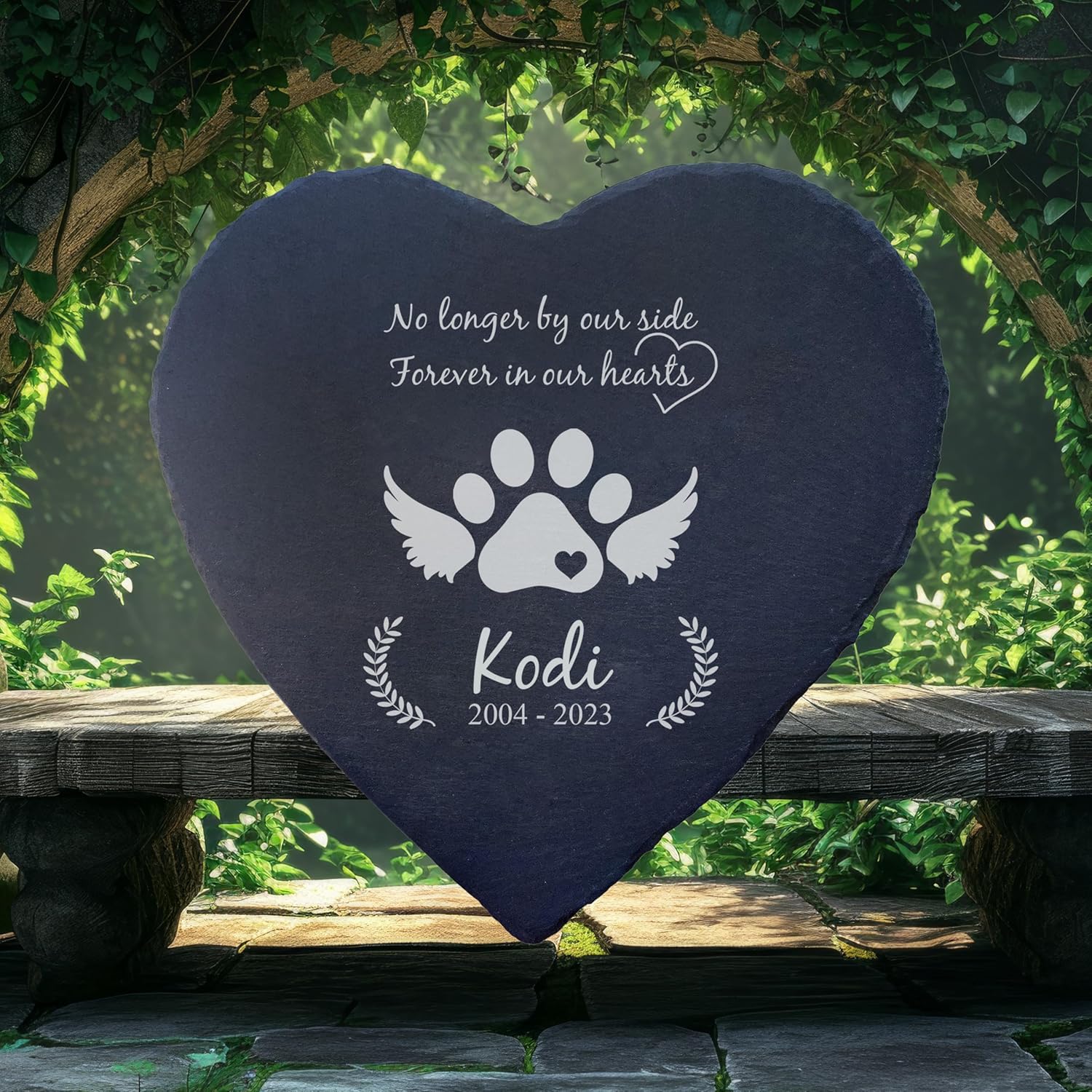 Dog Memorial Gifts for Loss of Dog, Cemetery Decorations for Grave, Pet Loss Sympathy Gift, Personalized Remembrance Garden Stone, Cat Lovers Heaven Grave Markers Bereavement Headstone (A01H)-VerdiqueGarden