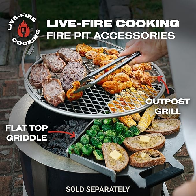 Breeo Smokeless Fire Pit (X Series 24, Corten Steel) | 27.5 inch Smokeless Firepit for Outside | 62 Pounds | Ideal for Families Compatible with Wide Range of Breeo Accessories-VerdiqueGarden