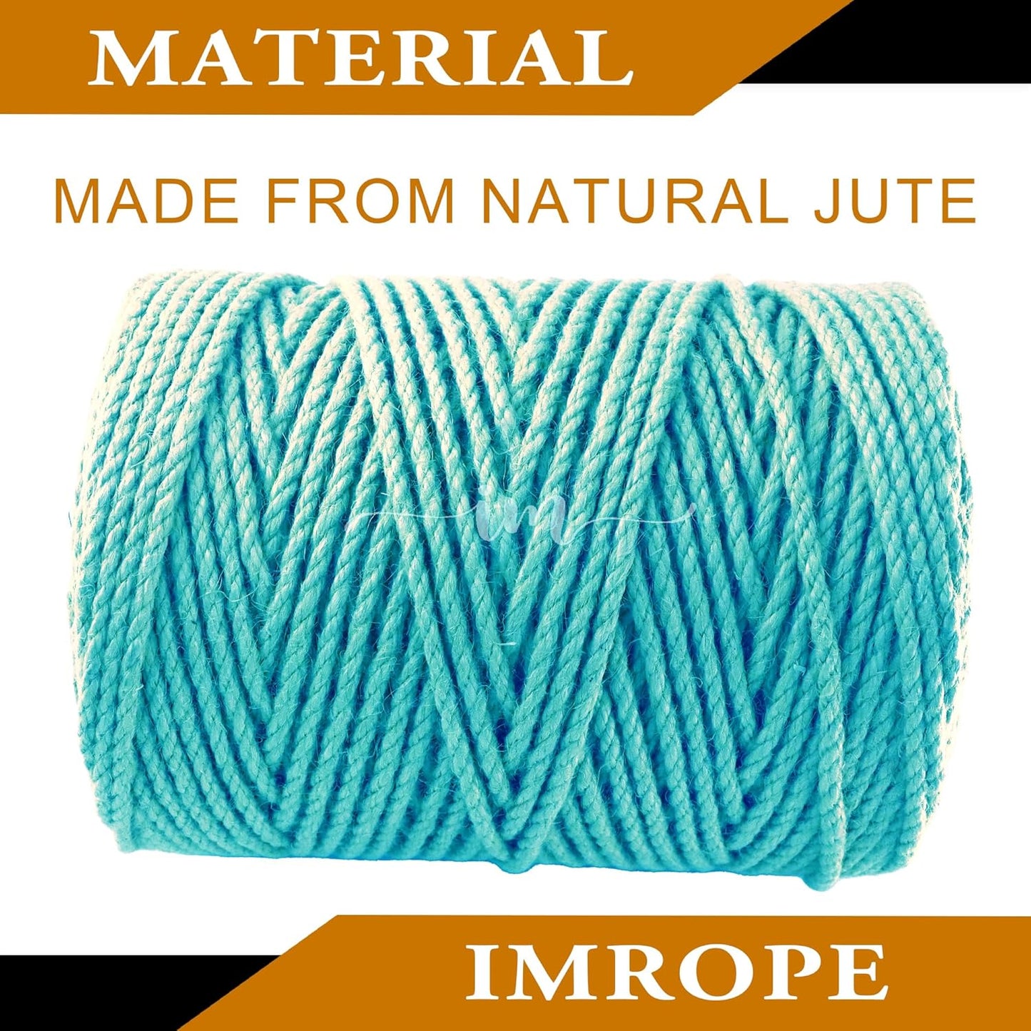 4mm x 500 Feet Blue Jute Rope, Twine for Gardening Tomato Climbing Plant Tie Floristry Crafts Gift Wrapping Packing Decor-VerdiqueGarden