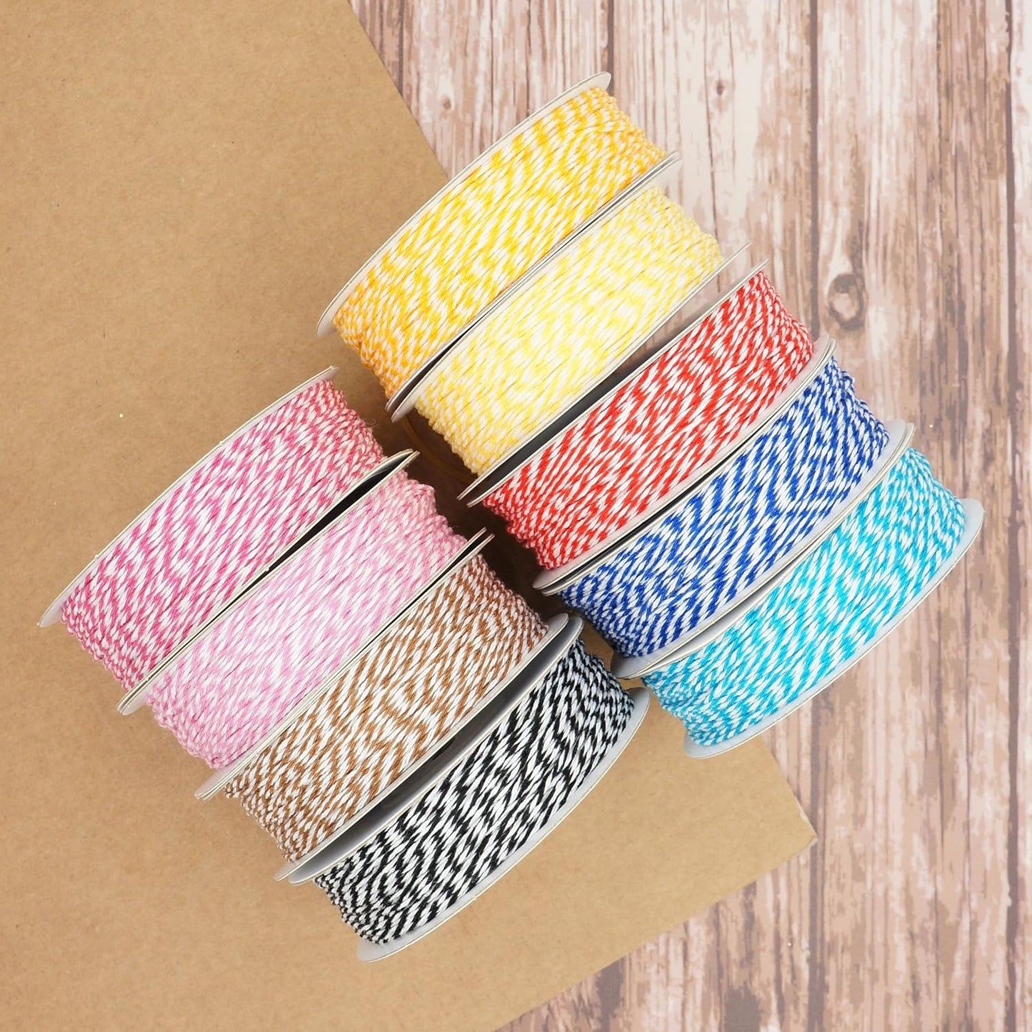 CT CRAFT LLC Bakers Twine String, for Home Decor, Gift Wrapping, DIY Crafts, 1 mm x 100 Yards x 1 Rolls, Yellow-VerdiqueGarden
