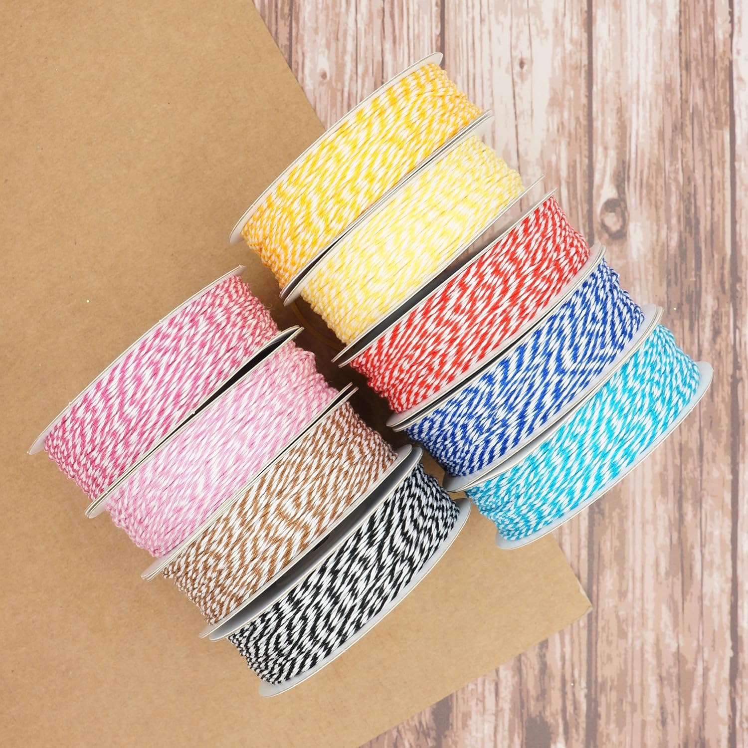 CT CRAFT LLC Bakers Twine String, for Home Decor, Gift Wrapping, DIY Crafts, 1 mm x 100 Yards x 1 Rolls, Yellow-VerdiqueGarden