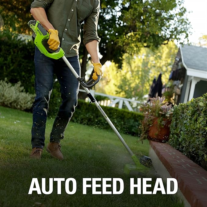 Greenworks 40V 12-Inch Cordless String Trimmer, Battery and Charger Not Included, BST4000-VerdiqueGarden
