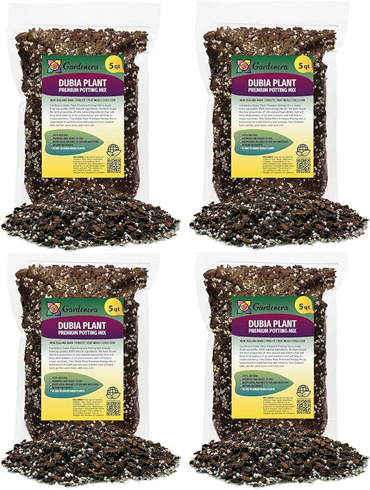 Monstera Dubia Plant Soil Mix - Trusted by Garden Experts for Thriving and Healthy Plants - 20 Quart (4 Bags of 5 Quart)-VerdiqueGarden