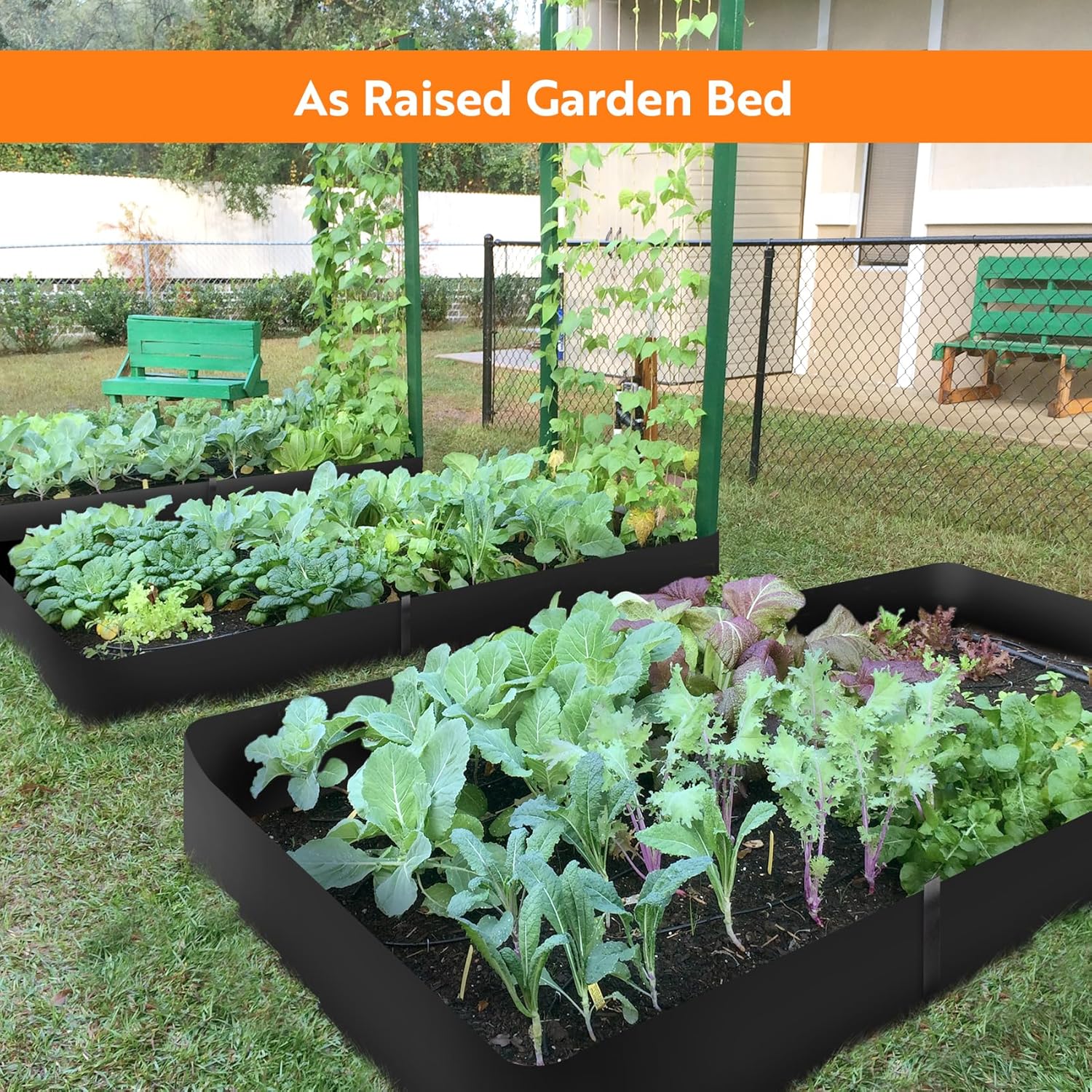 Steel Landscape Edging 40" Lx8 H,8pcs Metal Landscape Edging with 9 Stakes,27Ft Easy-to-Install Garden Edging for Flexible Bend,No-Dig Lawn Edging Border for Yard Pathway Forestry,Black-VerdiqueGarden