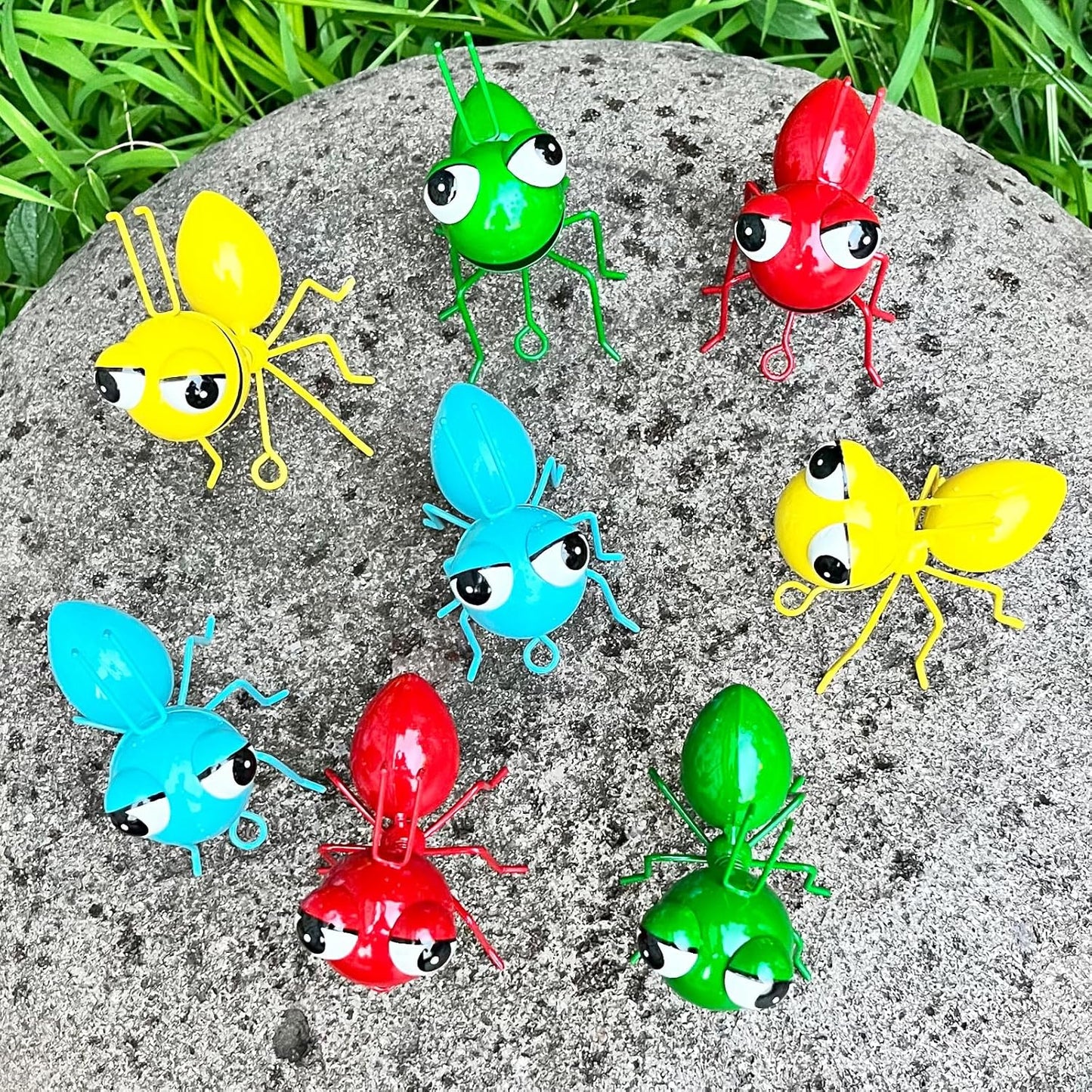 Metal Yard Art Garden Decor for Outside Cute Ants Yard Decorations Outdoor Lawn Ornaments Backyard Gifts for Mom - Set of 8 (4Colorful*2)-VerdiqueGarden