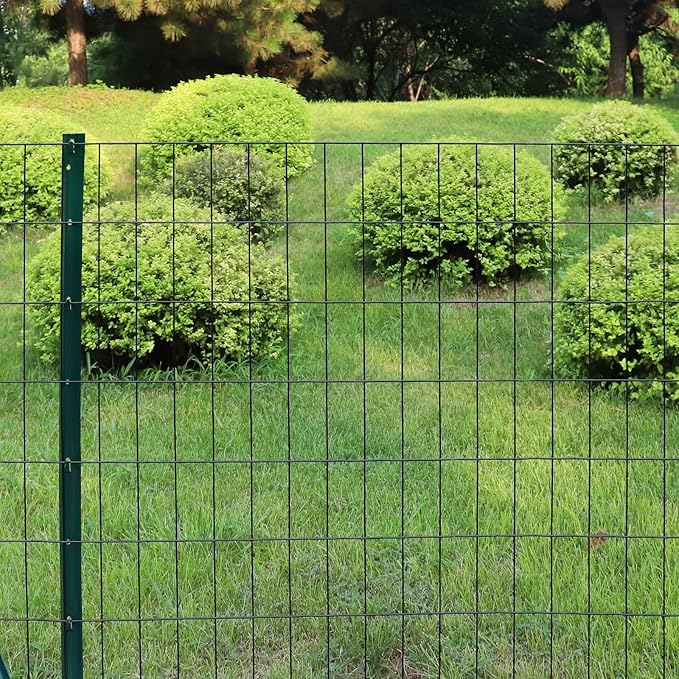 Black PVC Coated Welded Wire Fence 48 Inch x 50 Foot, 2 Inch x 4 Inch 14GA, Garden Border Fencing Roll Vinyl Coating Metal Wire Mesh Hardware Cloth for Yard Vegetable Plant Protection-VerdiqueGarden