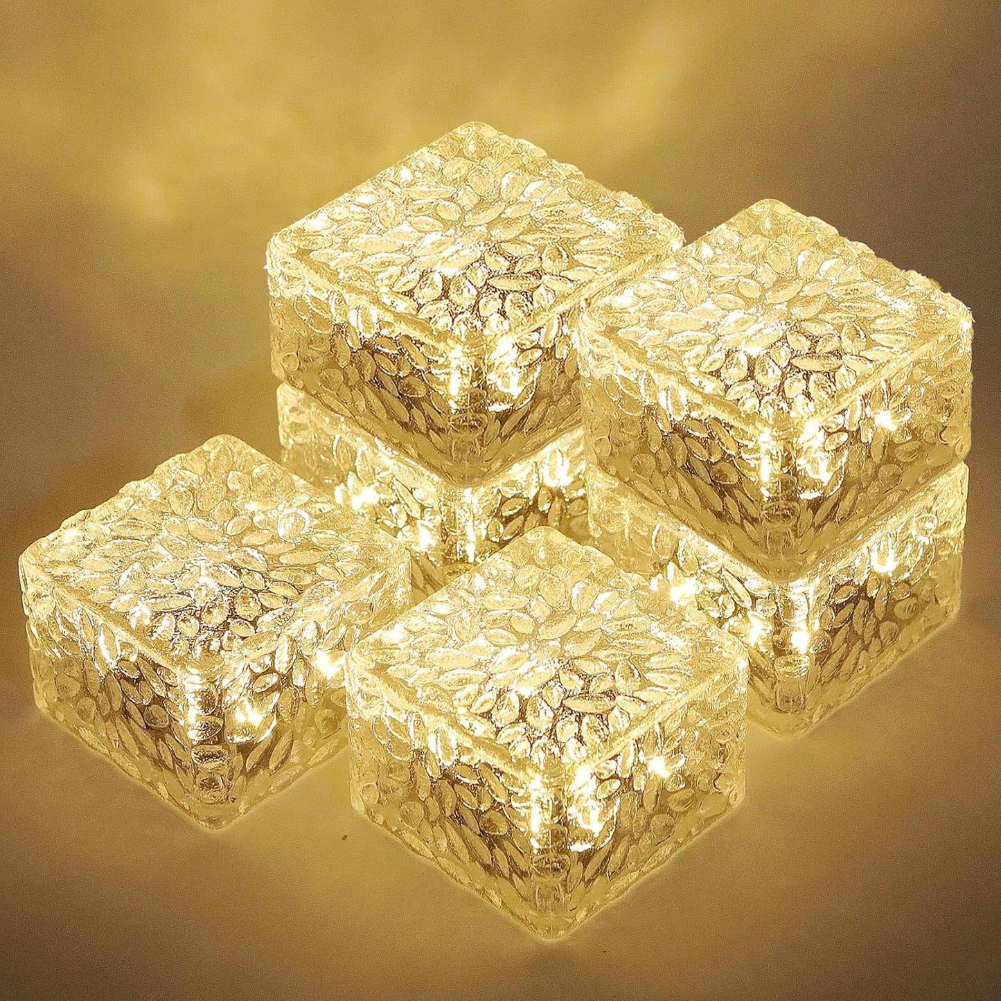 Solar Brick Lights-Outdoor Solar Lights for Yard-Solar Brick Landscape Path Light 6 Pack LED Light Brick Garden Decor for Pathway Patio Walkway Backyard Decoration-VerdiqueGarden