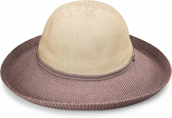 Wallaroo Women’s Victoria Two-Toned Sun Hat – UPF 50+ Sun Protection, Wide Brim, Adjustable, Cotton Lining, Summer Holiday-VerdiqueGarden