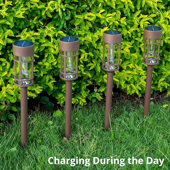 Solar Pathway Lights 8 Pack, Solar Lights Outdoor Waterproof IP65, Long-Lasting, Bright LED Outdoor Lighting Decor for Garden Yard Landscape Path-VerdiqueGarden