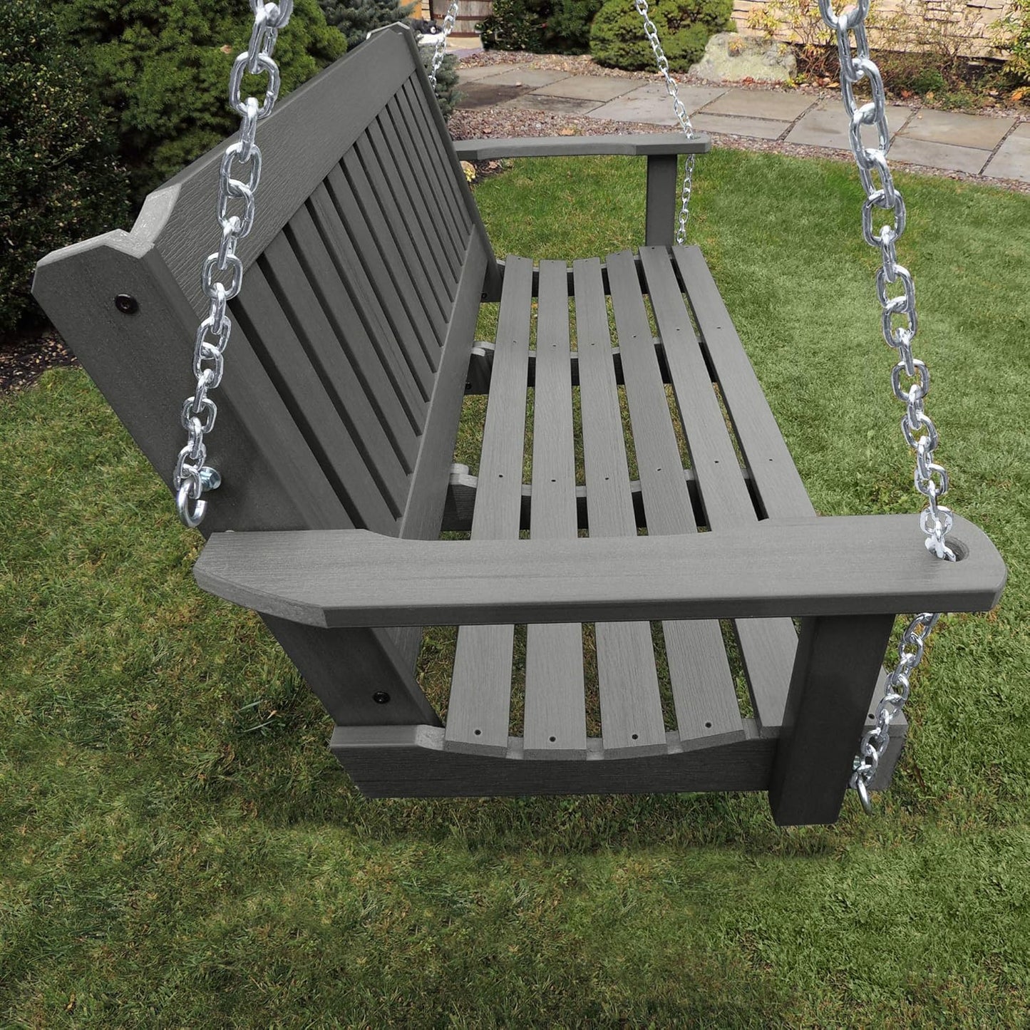Highwood AD-PORL1-CGE Lehigh Porch Swing, 5 Feet, Coastal Teak-VerdiqueGarden