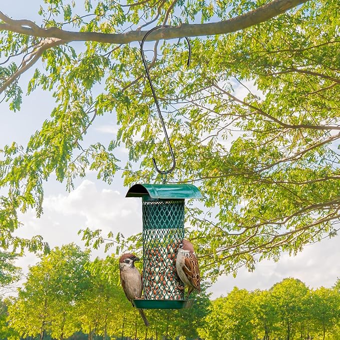 6 Pack 16 Inch Extra Large S Hooks for Hanging Plants, Rust-Proof Heavy Duty Tree Branch Hook Plant Hooks Outdoor for Hanging Bird Feeder,Patio,Indoor Uses-VerdiqueGarden