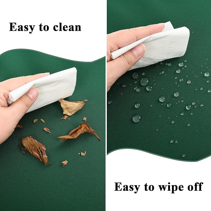 Outdoor Chair Cushions Set of 2, Waterproof Foam Patio Seat Cushions with Ties for Garden Sofa & Dining Furniture, 3-Year Color Fastness, 18x18x3 Inch, Green-VerdiqueGarden