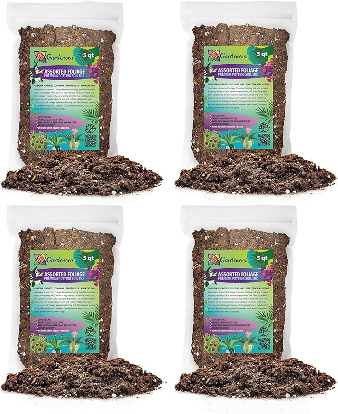 Assorted Foliage Potting Mix - High-Performance Formula for Robust Growth and Beautiful Greenery - 20 Quart-VerdiqueGarden