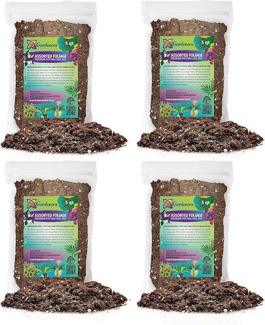 Assorted Foliage Potting Mix - High-Performance Formula for Robust Growth and Beautiful Greenery - 20 Quart-VerdiqueGarden