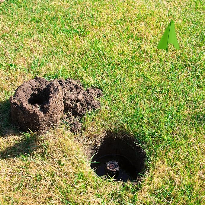 Green Marking Flags 1000 Pack - 4x5x15 Inch Green Flags for Yard - Markers For Lawn, Irrigation, Landscaping, Survey & Sprinkler Head Marking-VerdiqueGarden