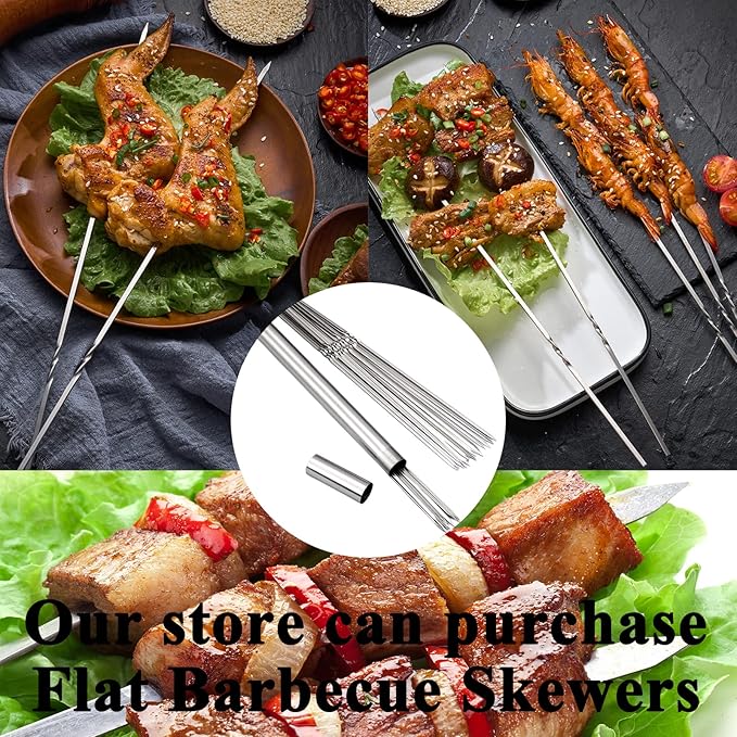 Charcoal Grills Commercial Quality Portable Multiple Size Hibachi BBQ Lamb Skewer Folded Camping Barbecue Grill for Garden Backyard Party Picnic Travel Outdoor Cooking Use(39.4x7.1x5.1 inch)-VerdiqueGarden