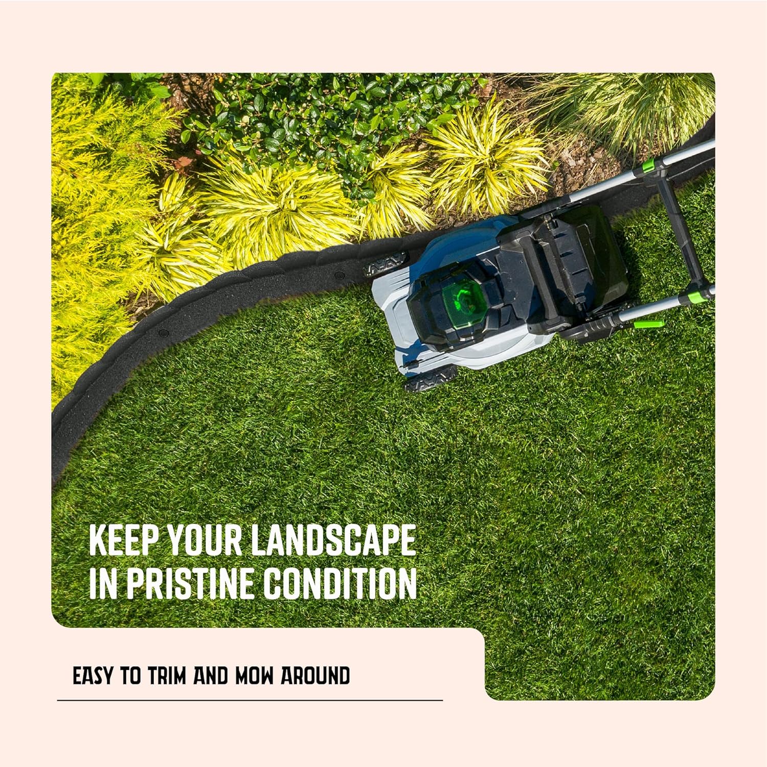 Playsafer L Shaped Flexible Rubber Scalloped Edger for Lawns Landscaping and Playground | Easy No Dig Installation| 4' Long (4, Dark Gray)-VerdiqueGarden