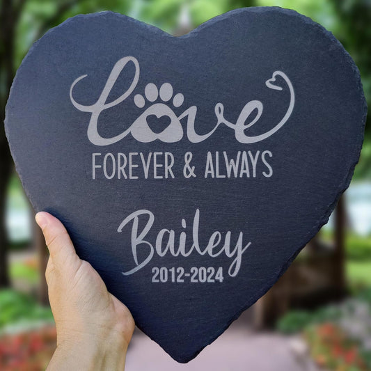 Dog Memorial Gifts for Loss of Dog, Cemetery Decorations for Grave, Pet Loss Sympathy Gift, Personalized Remembrance Garden Stone, Cat Lovers Heaven Grave Markers Bereavement Headstone (A07H)-VerdiqueGarden