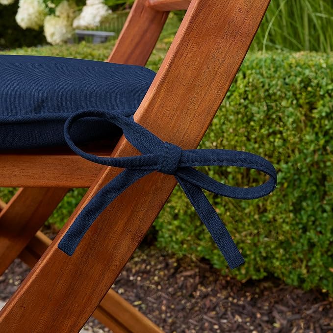 Arden Indoor/Outdoor Foam Seat Pad, 2 Pack, 17 x 16, Patio Cushion, Water Repellent, Fade Resistant, Foam Cushion Sapphire Blue Leala-VerdiqueGarden