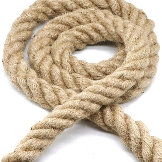 2 Inch x 50 Ft Natural Jute Rope, IMROPE Twisted Jute Rope 4 Strands for Arts Crafts, Swing, Garden, Home Decorating, Hammock, Tug of War-VerdiqueGarden