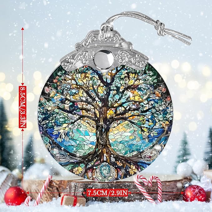 Tree of Life Stained Glass Suncatcher - Holidays & Christmas Tree Ornament, Decor & Gifts-VerdiqueGarden