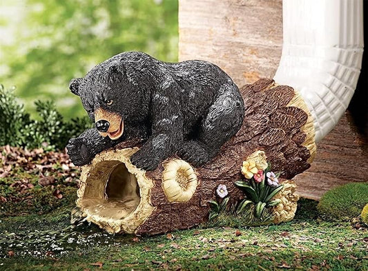Bear Gutter Downspout Extension Decorative Statue, Whimsical Gutter Guardian Rain Downspout Splash Block, Gutter Guardian Rain Downspout Extender for 2" × 3" Downspout-VerdiqueGarden
