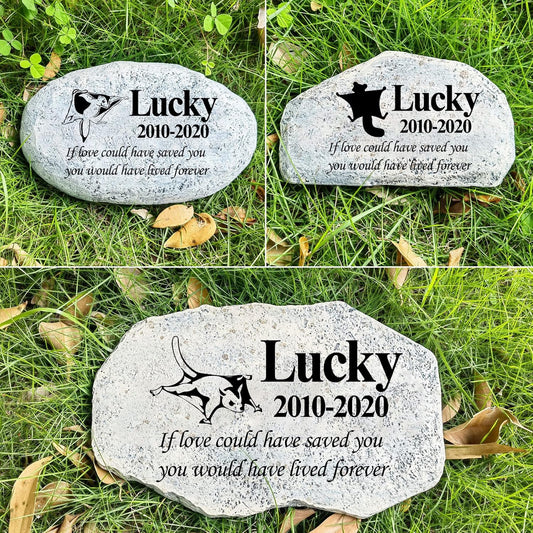 Zatanmulo Personalized Pet Memorial Stone, Garden Memorial Stone Personalized, Flying Squirrel Headstone, Flying Squirrel Tombstone, Memorial Plaque Outdoor, Garden Stepping Stone (Flying Squirrel)-VerdiqueGarden