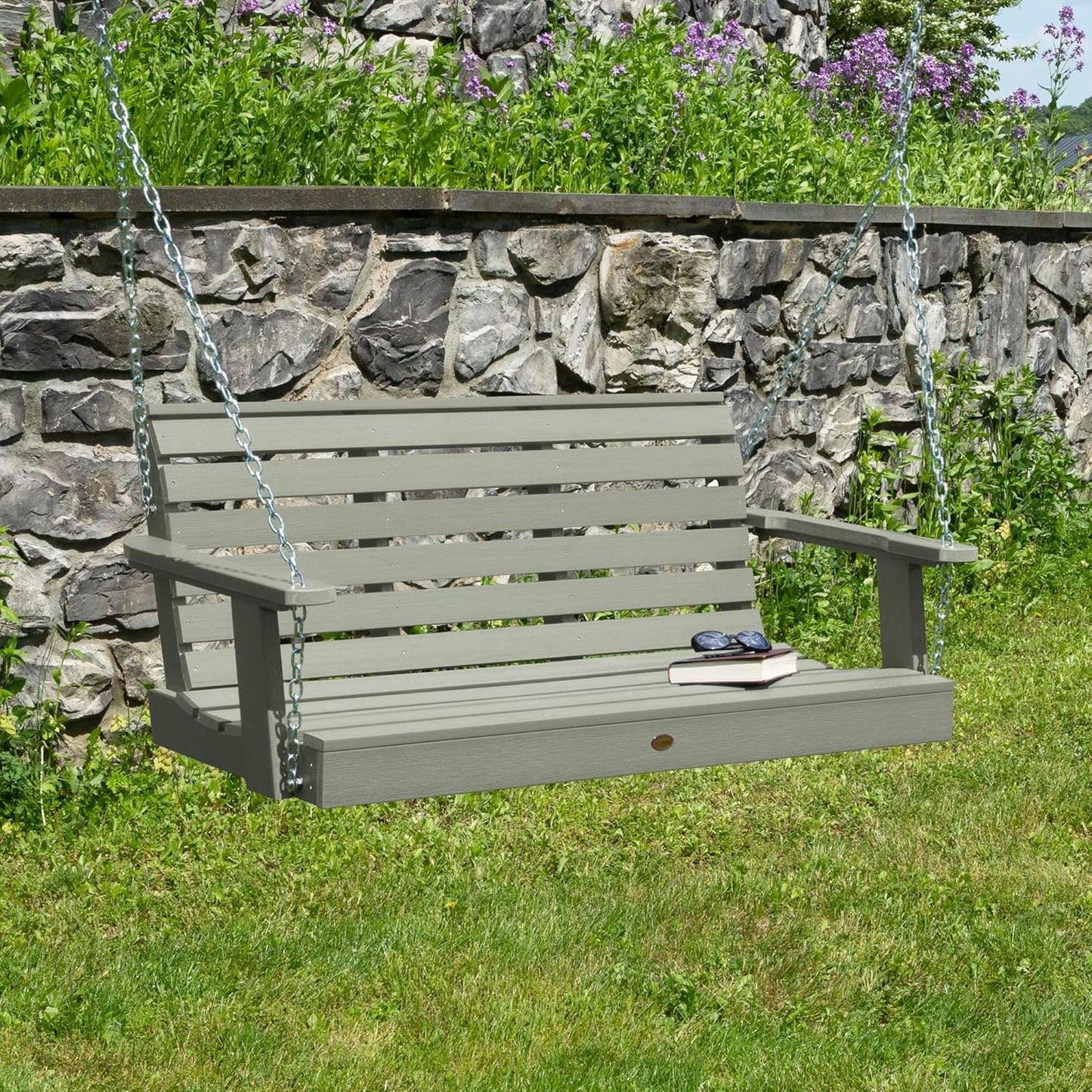 Highwood Weatherly Porch Swing, 4 Feet, Eucalyptus-VerdiqueGarden