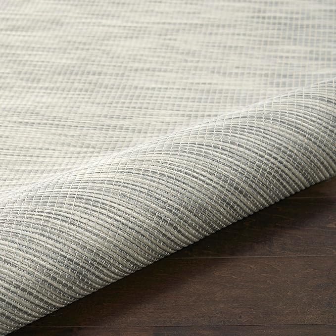 Nourison Home Positano 9' x 12' Light Grey Modern Indoor/Outdoor Rug Polypropylene-VerdiqueGarden