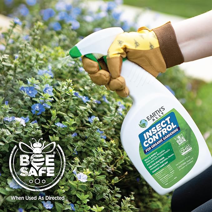 Earth's Ally Insect Control for Plants Ready-to-Use 24 oz | Safe Outdoor & Indoor Plant Insecticide, Spider Mite, Aphid & Mealybug Killer - Effective Spray for Organic Garden & Household Plants-VerdiqueGarden