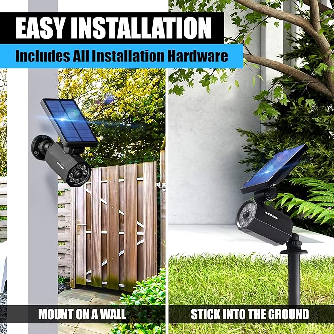 Bell+Howell Bionic Spotlight LED Solar Lights Solar-Powered Spot Light with 25 Feet Motion Sensor Outdoor Waterproof Frost Resistant Yard Outdoor Lighting As Seen On TV (Original, Set of 2)-VerdiqueGarden