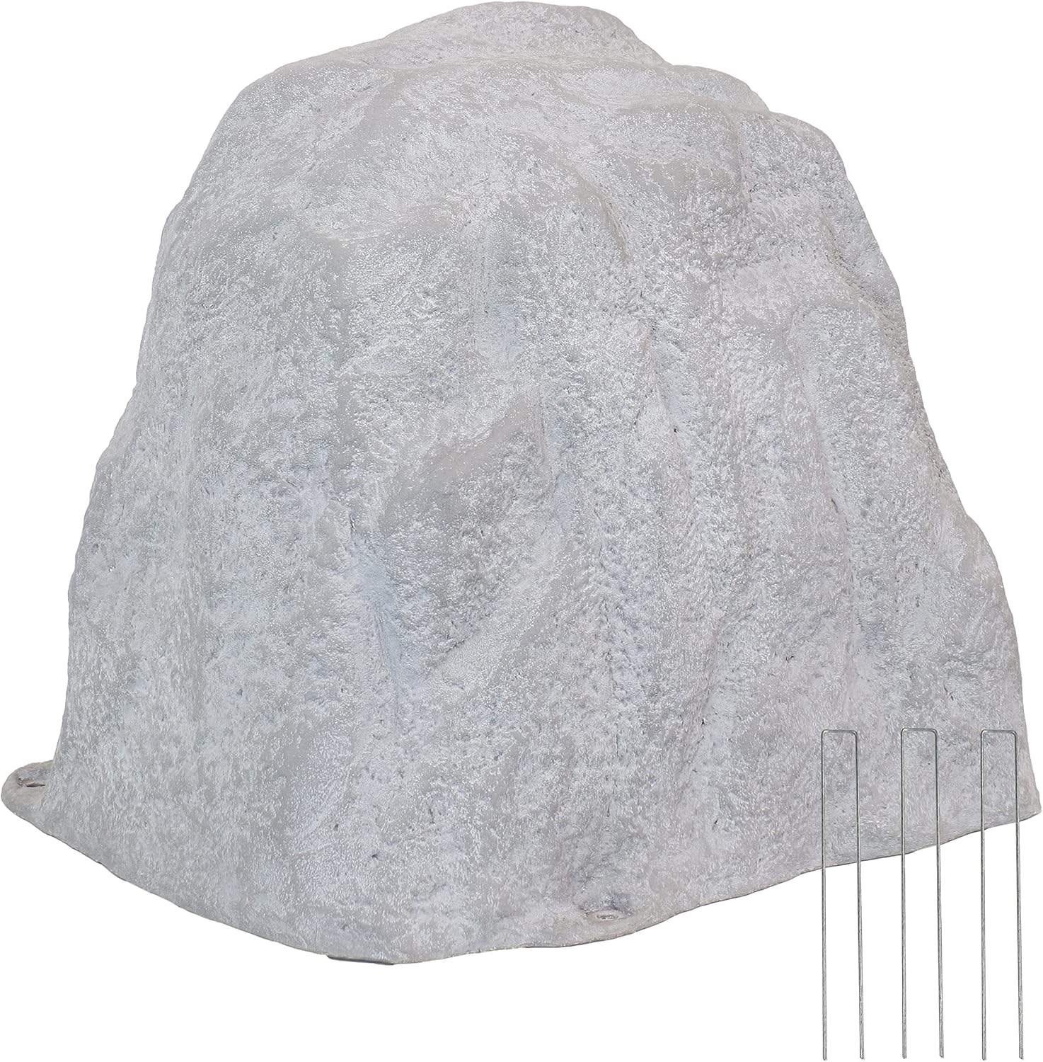 Sunnydaze 21.5” H Polyresin Faux Landscape Rock Cover - Lightweight Fake Rock Well Pump Cover for Outside - Gray-VerdiqueGarden
