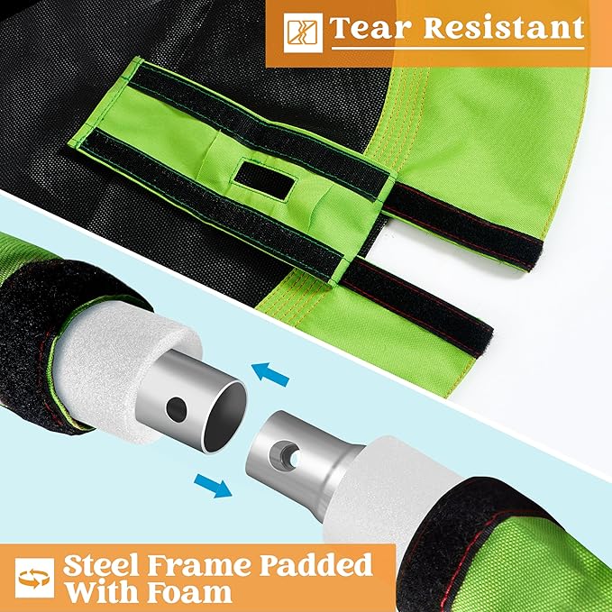 TURFEE 40" Saucer Tree Swing for Kids - 900Lb Weight Capacity, 900D Waterproof Oxford Fabric Platform Swing Seat with Adjustable Ropes for Kids Playground Outdoor Activity Backyard Fun (Rainbow)-VerdiqueGarden