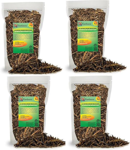 Organic Natural Mulch Cover - Create an Eco-Friendly Garden with Natural Weed Control - 20 QUARTS-VerdiqueGarden