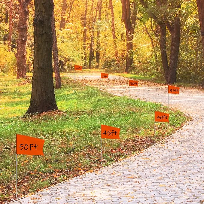 Zozen 100Pack Fluorescent Orange Marking Flags, Writable | Marker Flags - 15x4x5 Inch, Lawn Flags, Landscape Flags, Marker Flags for Lawn, Survey Flags, Irrigation Flags, Sprinkler Flags, Survey Flags.-VerdiqueGarden