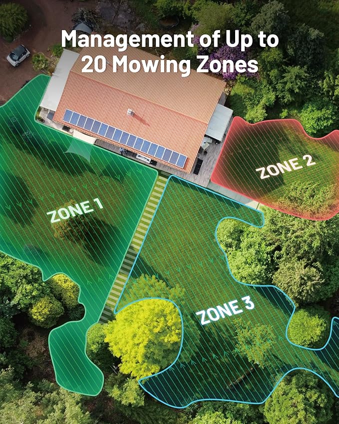 LUBA mini AWD 1500H Robot Lawn Mower with 4G for 0.37 Acre, All-Wheel-Drive for 80% Slope, No Perimeter Wire, UltraSense AI Vision+RTK Auto-Mapping, Cutting Height 2.2"-4.0"-VerdiqueGarden