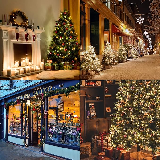 C6 LED Christmas String Lights, 33 Feet 100 LED Strawberry Lights Plug in, Waterproof Twinkle Fairy String Lights for Indoor Outdoor Holiday Garden Yard Party Tree Decoration (Warm White)-VerdiqueGarden