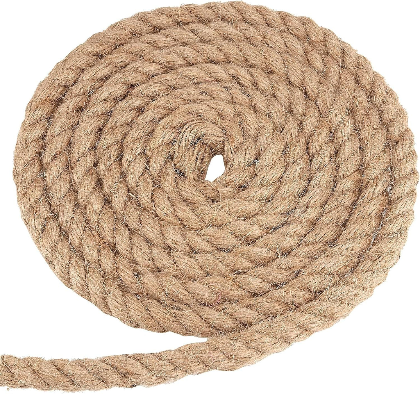 PINGEUI 164 Feet 10mm Jute Rope, Natural Jute Twine, Hemp Rope for DIY Arts Crafts, Gardening, Bundling, Home Decoration-VerdiqueGarden