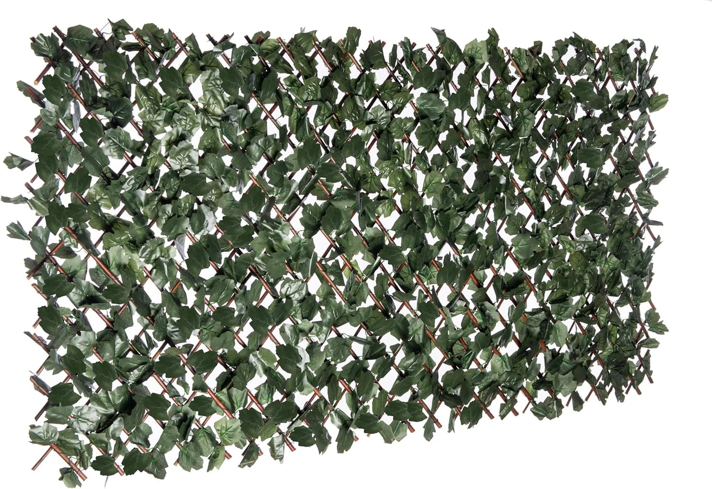 Naturae Decor Expandable Willow Trellis - Outdoor Privacy Screen - Sturdy and Flexible - Realistic Look - 40 in x 80 in - Ivy Leaves-VerdiqueGarden