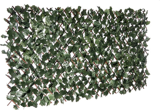 Naturae Decor Expandable Willow Trellis - Outdoor Privacy Screen - Sturdy and Flexible - Realistic Look - 40 in x 80 in - Ivy Leaves-VerdiqueGarden