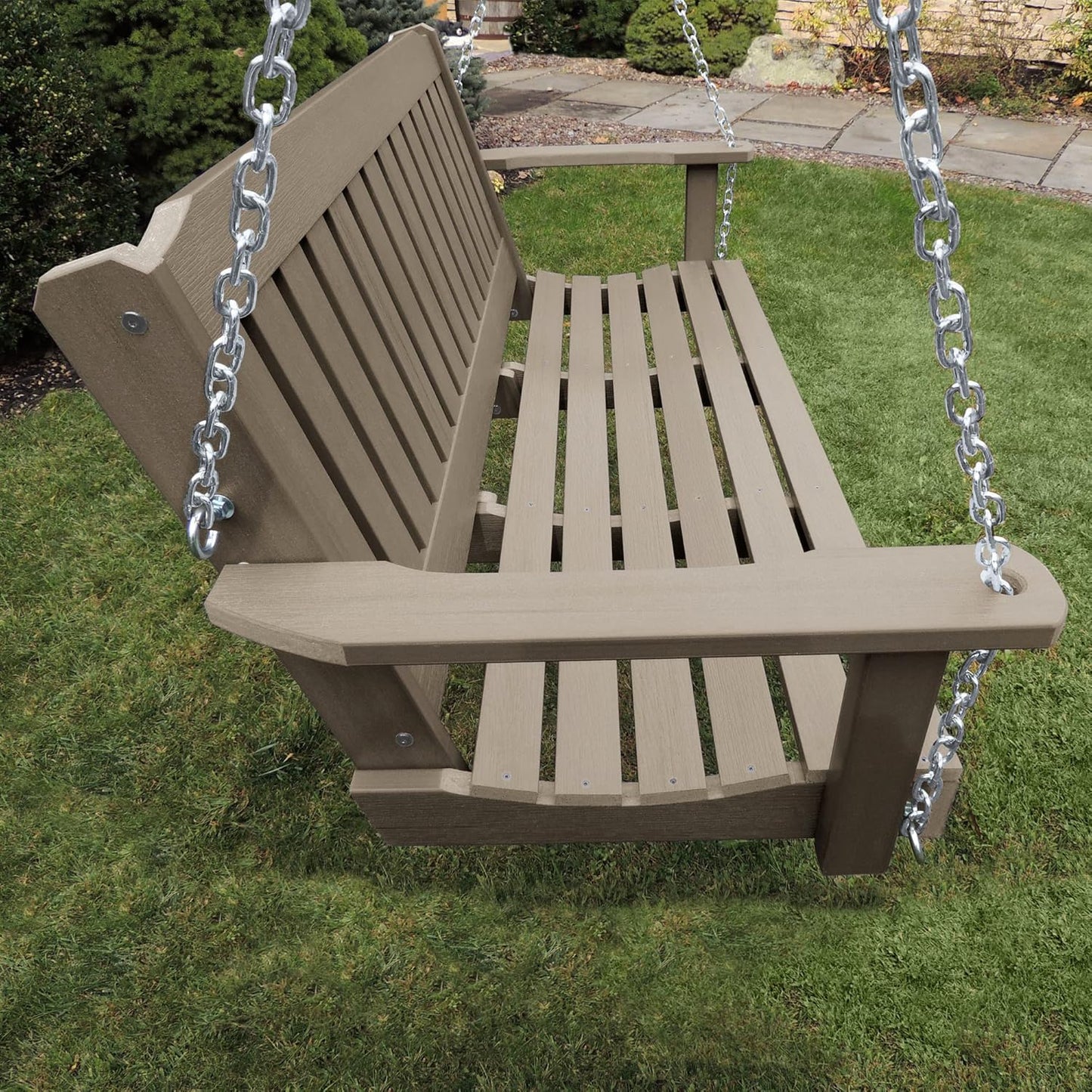 highwood Lehigh Porch Swing, 5 Feet, Woodland Brown-VerdiqueGarden
