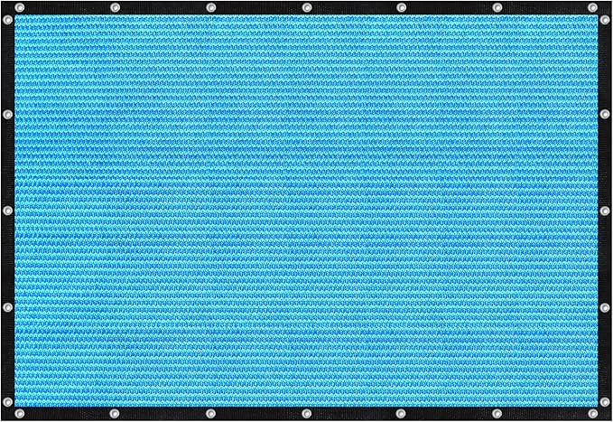 VICLLAX Shade Fabric Sun Shade Cloth with Every 2 FT Grommets for Patio Garden Pergola Cover Canopy 5x15 FT, Mixed Turquoise-VerdiqueGarden