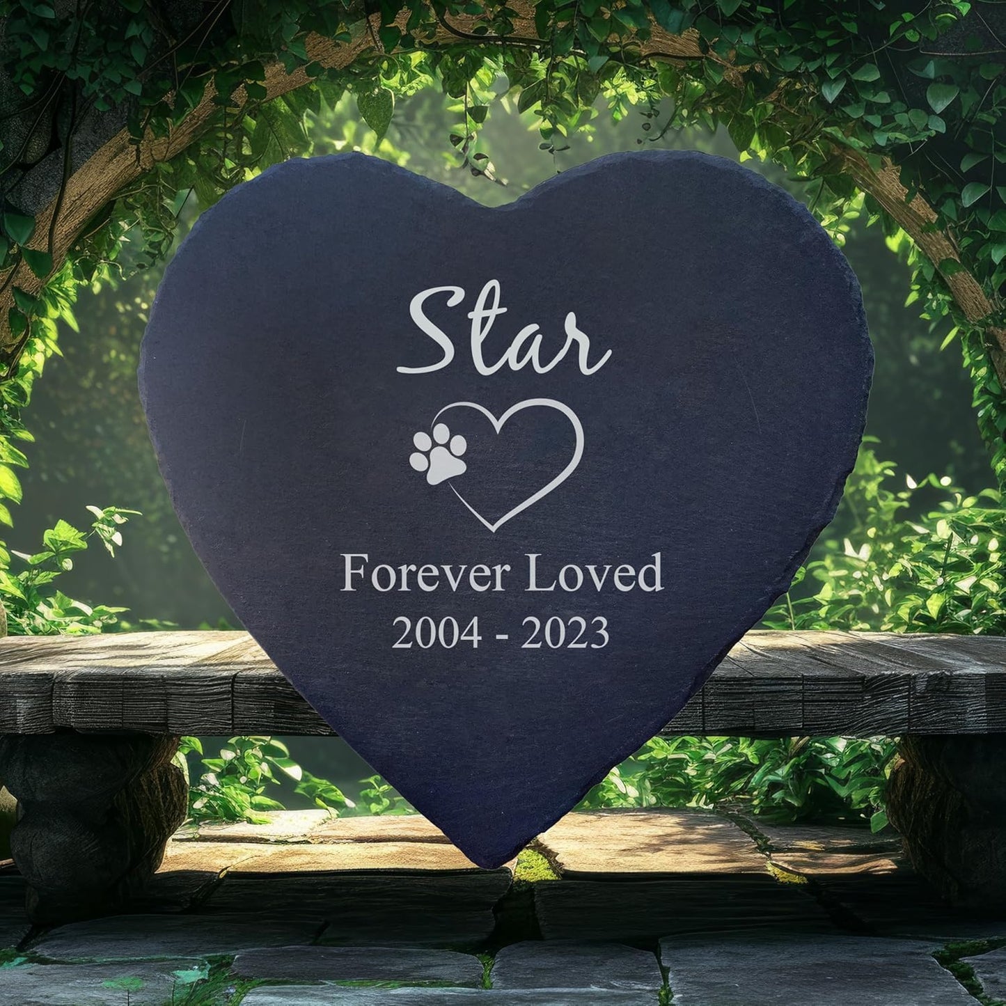 Dog Memorial Gifts for Loss of Dog, Cemetery Decorations for Grave, Pet Loss Sympathy Gift, Personalized Remembrance Garden Stone, Cat Lovers Heaven Grave Markers Bereavement Headstone (A04H)-VerdiqueGarden
