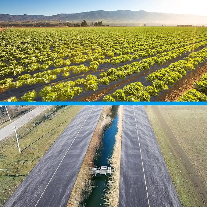 1.3ft x50ft Black Weed Barrier Landscape Premium Fabric-Heavy Duty Woven Ground Cloth with Superior Permeability Weed Control Convenient Design-VerdiqueGarden