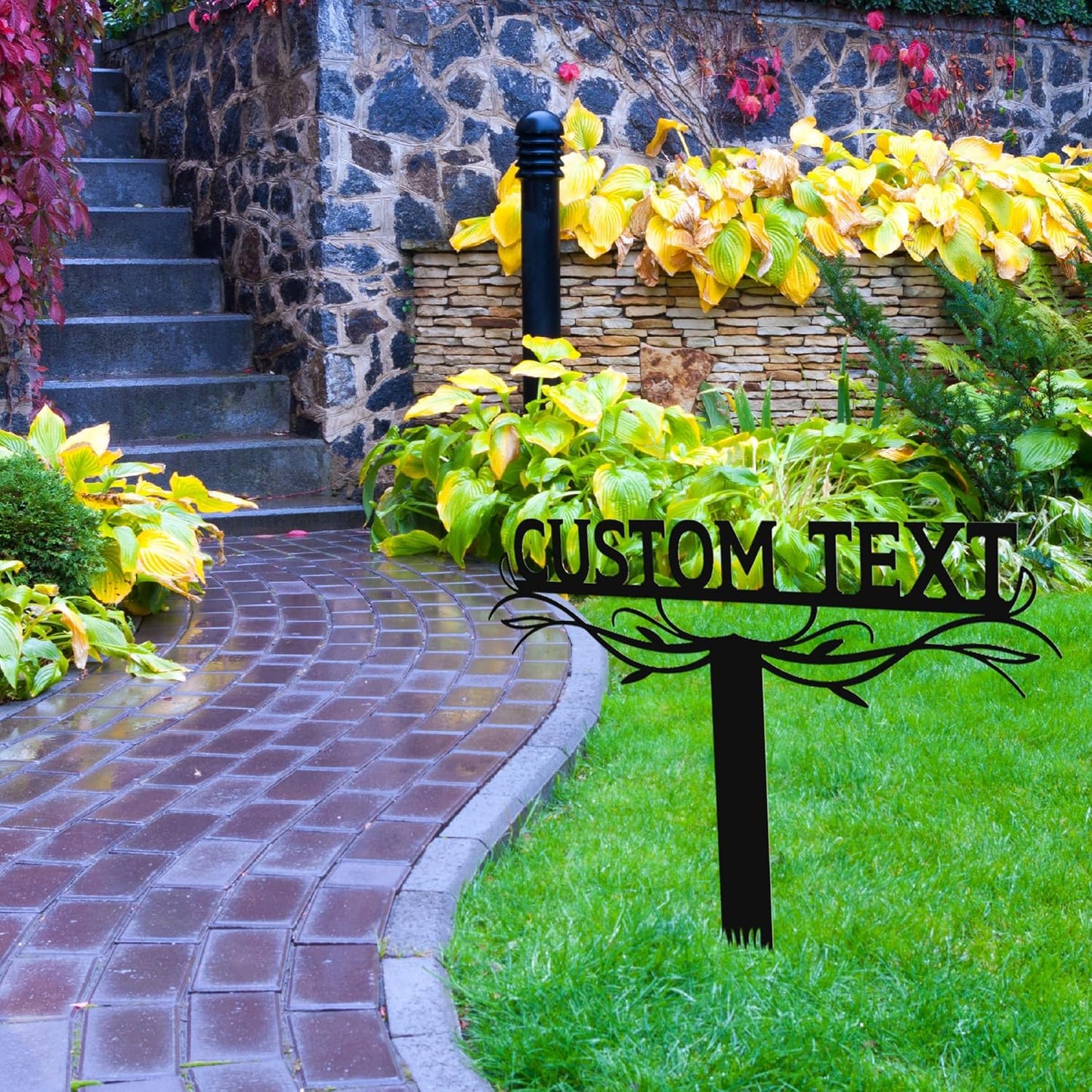 Custom Metal Text Garden Stake, Personalized Garden Sign, Garden Marker, Outdoor Sign, Steel Yard Art, Lawn Garden Art, Garden Sign on Stakes, Personalized Garden Signs for Outside, Housewarming Gift-VerdiqueGarden