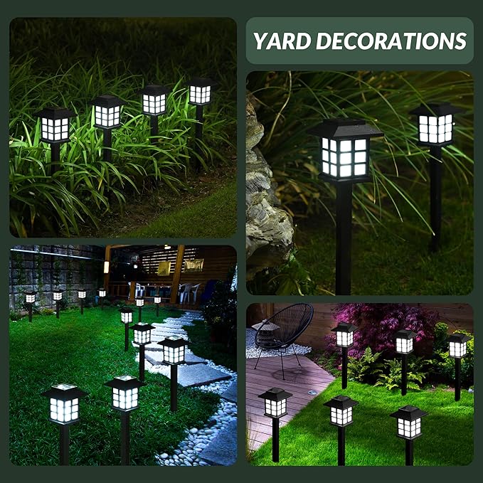SOLPEX Solar Outdoor Lights,12 Pack Solar Path Lights, Solar Walkway Lights Outdoor, Solar Garden Lights, Solar Pathway Lights Outdoor Waterproof for Garden, Yard, Landscape and Driveway(Cold White)-VerdiqueGarden