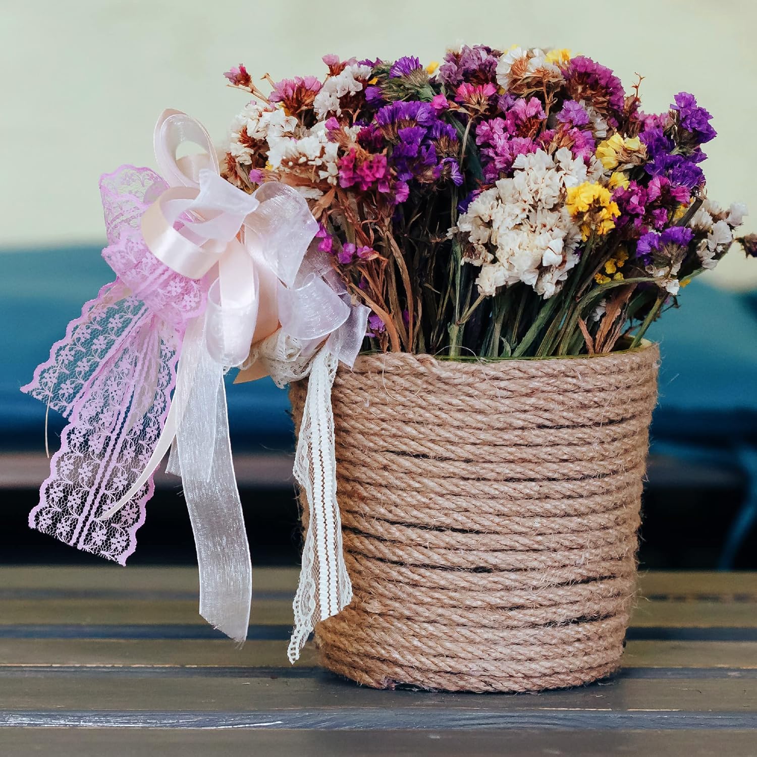 1/2 Inch Diameter Jute Rope, IMROPE Natural Jute Rope 100 Ft, Twisted 4 Strands for DIY Arts Crafts, Garden, Home Decorating, Hammock for Indoor and Outdoor Use-VerdiqueGarden